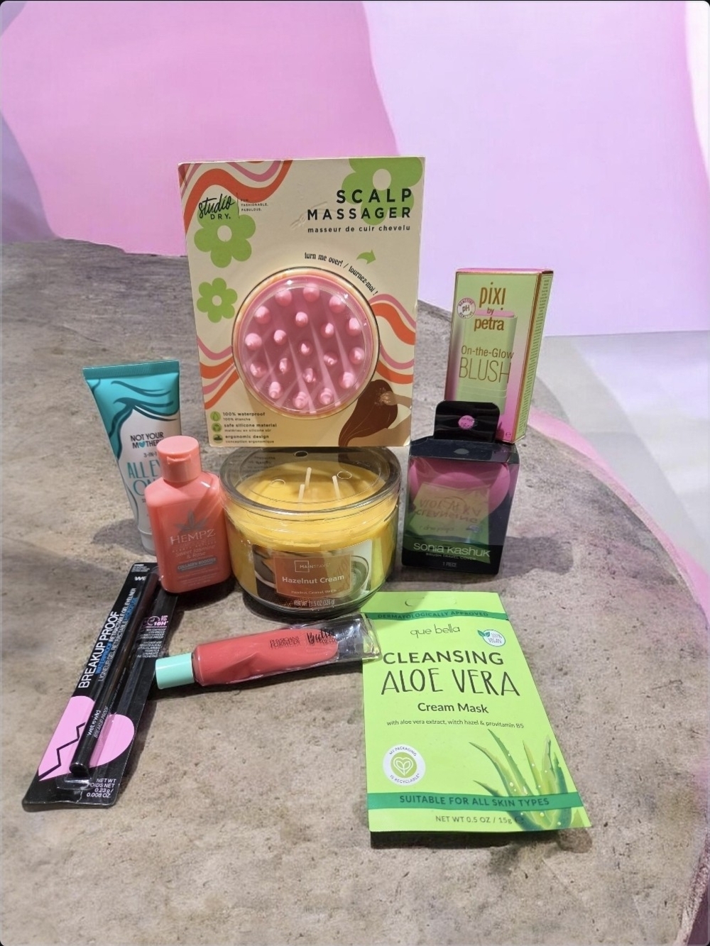 Mainstays Hazelnut Cream Candle & Beauty Bundle Of 8